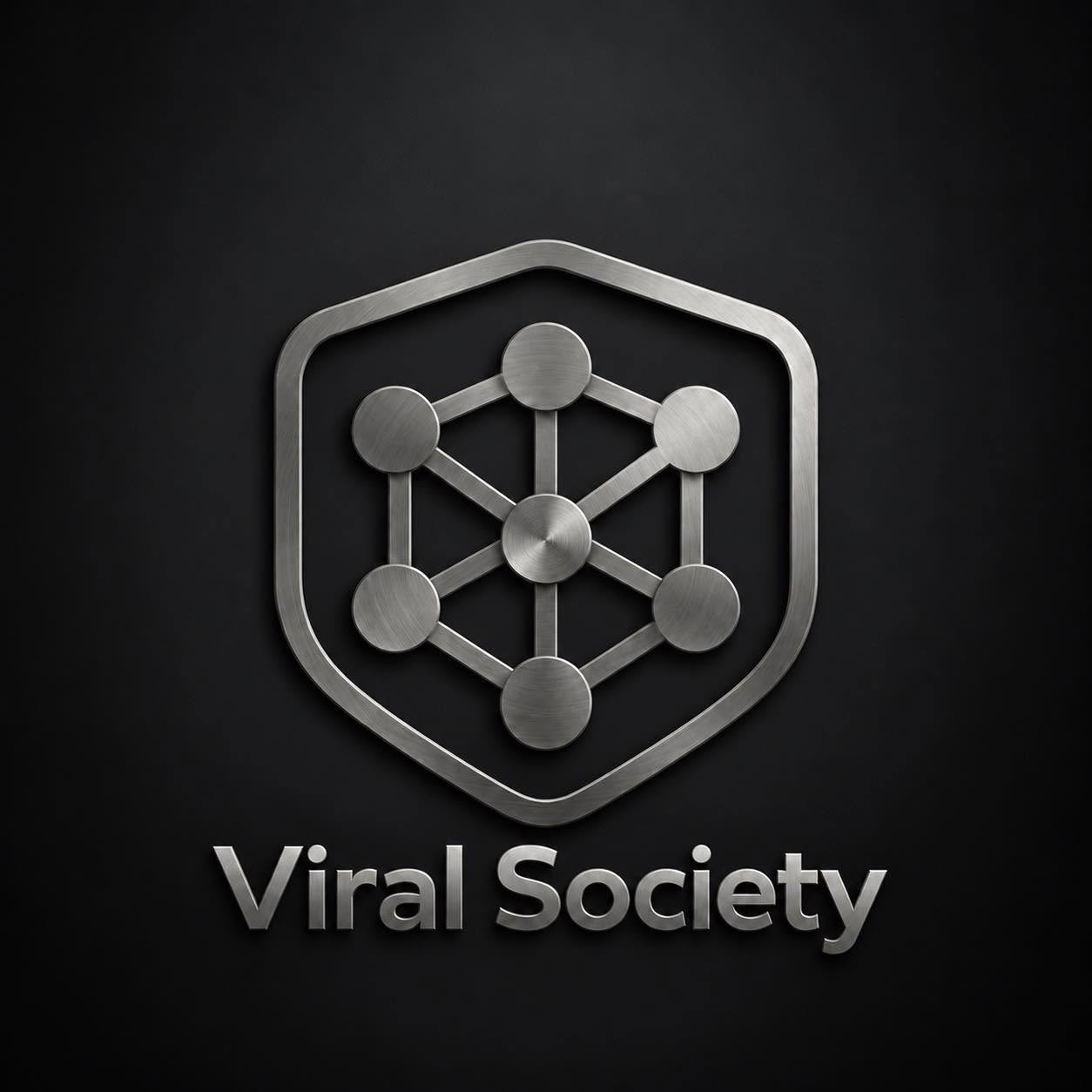 Viral Society metallic logo